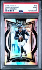 2024 PANINI SELECT SILVER PRIZM #25 CALEB WILLIAMS ROOKIE RC PSA 9