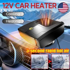 1200W Portable Electric Car Heater 360° Rotating Fan Defogger Defroster Demister