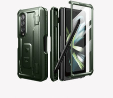 Dexnor Rugged Case for Samsung Galaxy Z Fold 4 with Kickstand and Pen Holder