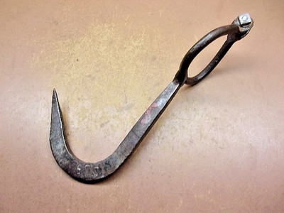 Vintage Modifed Logger's Pulp Hook Marked DL Deering Lumber Maine No Handle LQQK