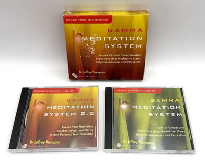 Dr Jeffrey Thompson Gamma Meditation System + 2.0 2 CD Lot Meditation Audio