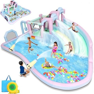  KIDS BOUNCY CASTLE WATER SLIDES COMBO  ,21Ft x15Ft Obstacle Bounce House