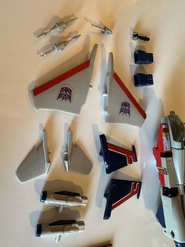 Vintage 1984 Transformers Evil Decepticon Starscream Jet Plane Nice! - Picture 17 of 19