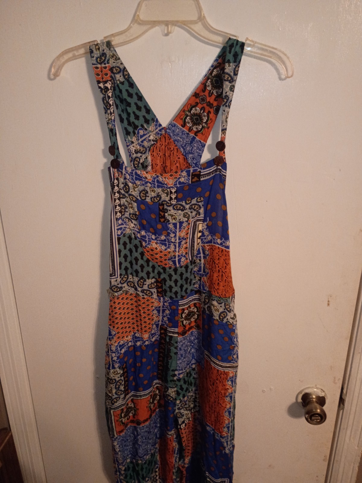 Sacred Threads Multicolor Patchwork Cotton Wide-L… - image 1