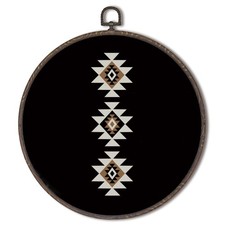 Western Boho Round Framed Wall Art Decor, Western Aztec Southwestern Bathroom...