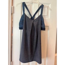 Lululemon Rest Less Tank Bra All In One Top Women 12 Workout Yoga Run Ballet