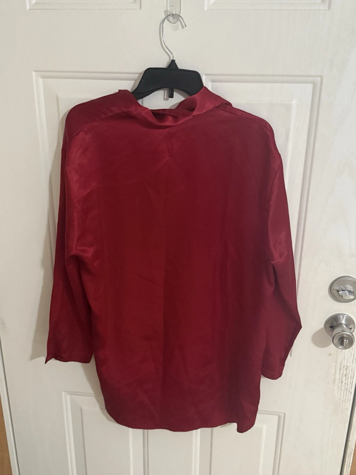 UNDERCOVER Abito camicia da notte Victorias Secret rosso raso con bottoni taglia S