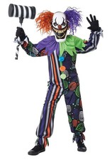 California Costumes Funhouse Fiend Boy's Clown Costume Size Large Multi