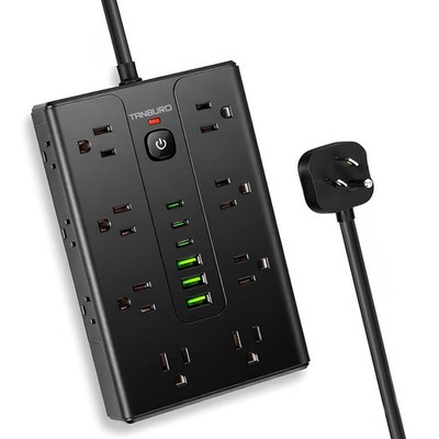 US Power Strip Surge Protector 16 AC Outlets 3 USB Ports + 3 Type C Port 6.5 FT