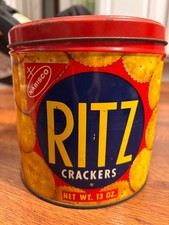 Vintage Nabisco Ritz Crackers Collectible Tin 1974 Made In USA