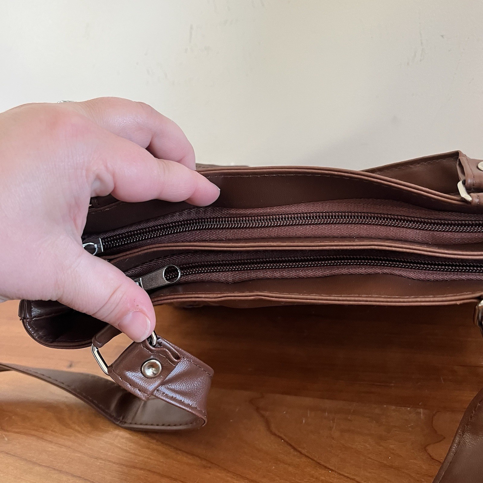 Patchwork Soft Leather Handbag Purse Shoulder Bag… - image 6