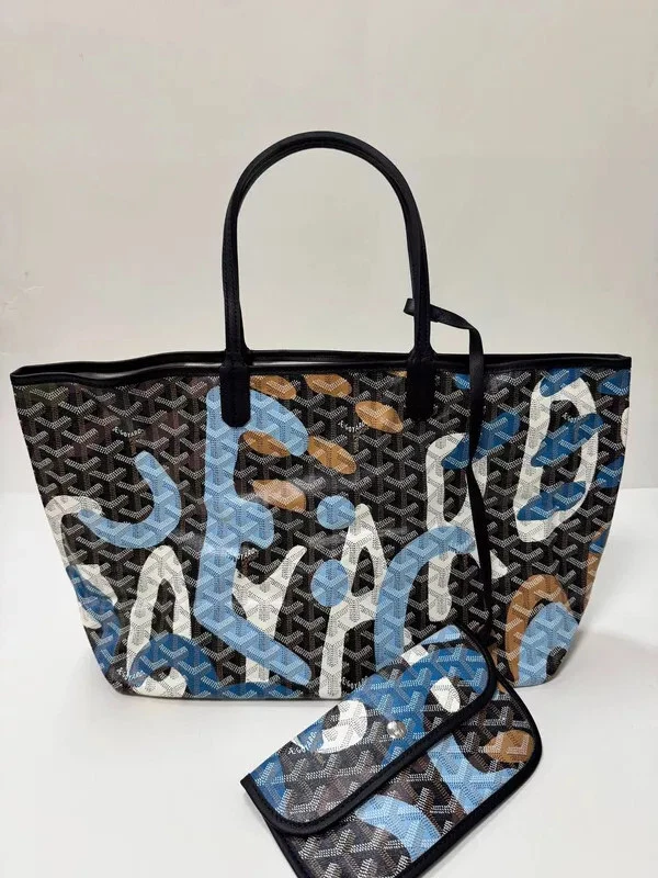 Goyard Saint Louis PM Noir CAMOUFLAGE lettera blu