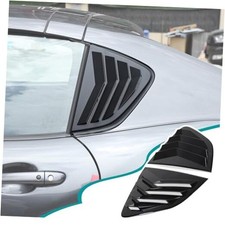 Rear Side Window Louvers Air Ven Decorative Compatible with Mazda Piano Black