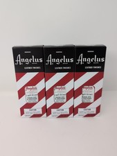 Lot Of 3 Angelus Suede Dye Dressing 3 Fl Oz Bottle W/ Applicator Light Brown