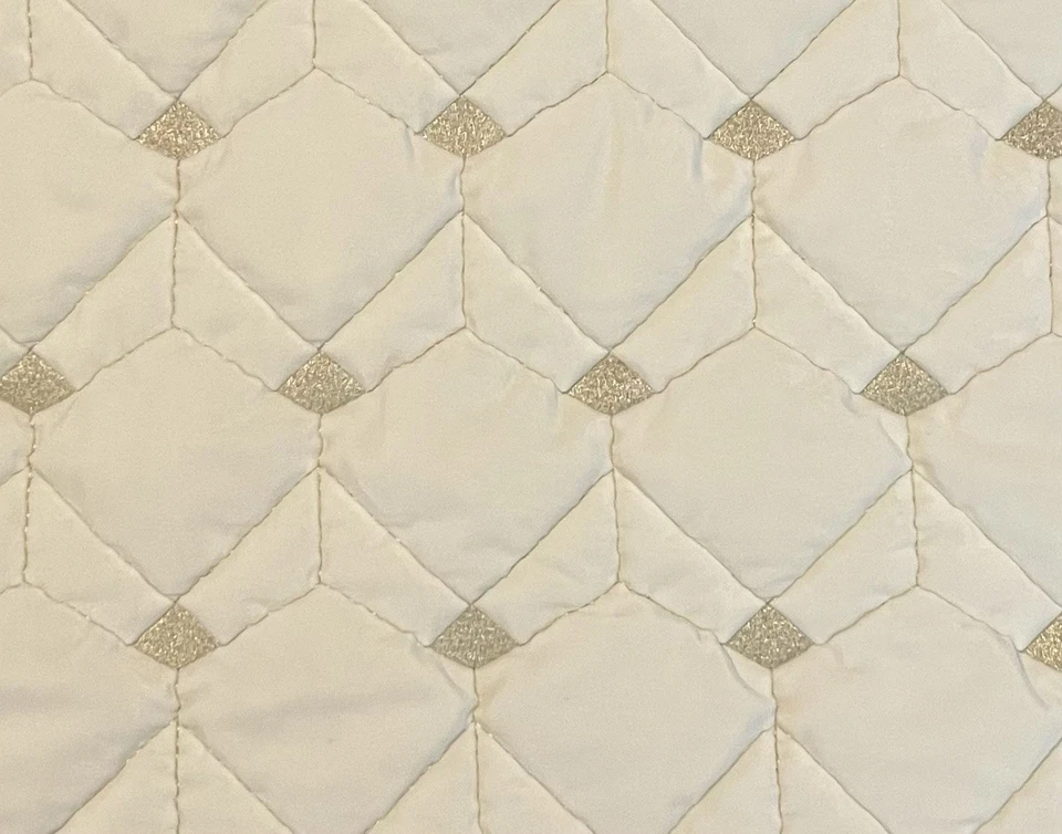 Velvet Sham Pottery Barn Modern Baby Kids Coco Gold Romantic 27x20 Geometric - Image 2 of 4