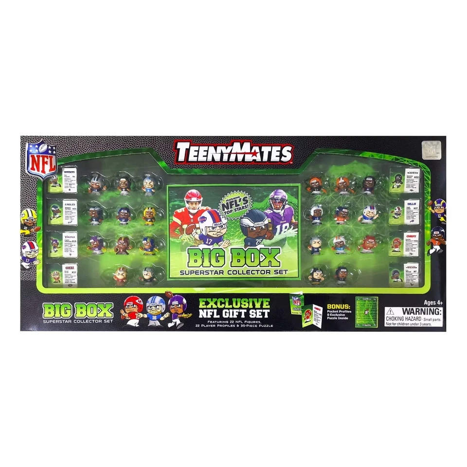 NFL Collectables TeenyMates Big Box Superstar Gift Set Oficialmente Licenciado NOVO - Imagem 2 de 4