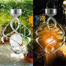 Solar Windspiel Licht LED Garten hängende Spinner Lampe Bunte Ändern Dekor Lampe