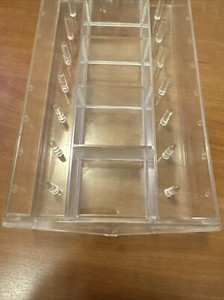 VINTAGE UNMARKED TIDY TRAY CLEAR SEWING BOX REPLACEMENT TRAY