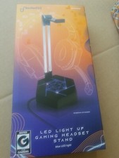 LED Light Up Gaming Headset Stand Purple Light USB Connector