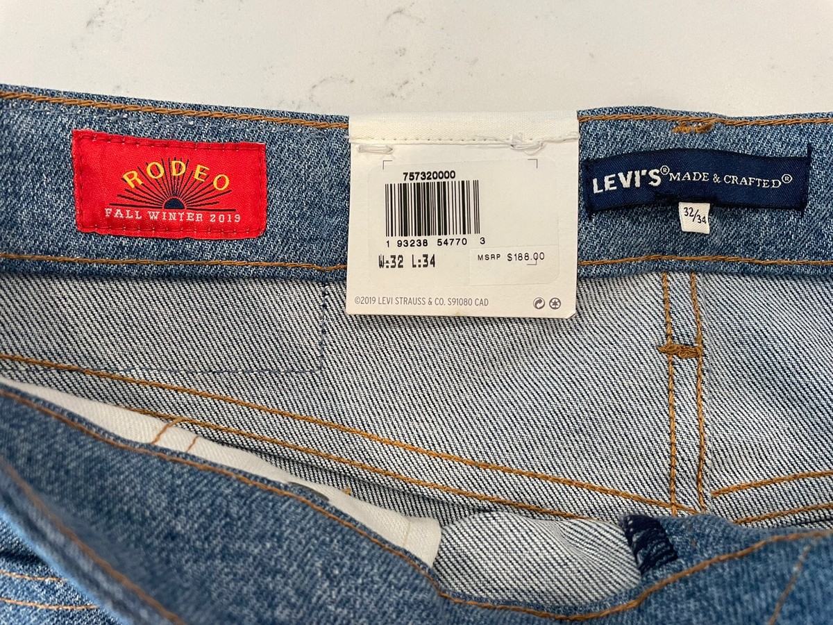 LEVI'S MADE CRAFTED BOW LEG LEGGED STRAIGHT JEANS 757320000