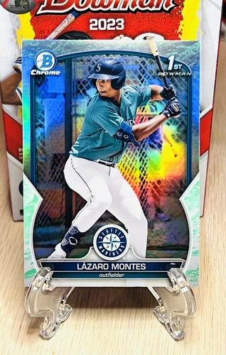 2023 Bowman Chrome MLB Lazaro Montes Bowman 1st Lunar Glow Refractor