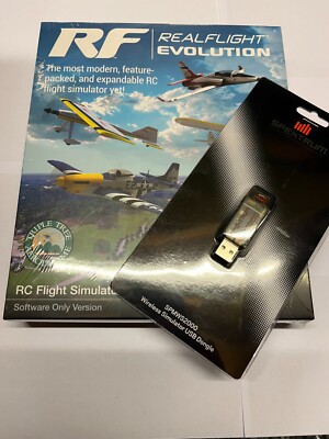 Realflight Evolution, RC Flugsimulator Software und Spektrum WS2000 Dongle.