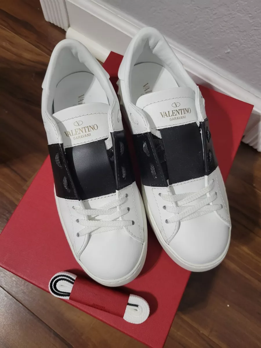 Valentino Garavani Sneakers worn with box - Sz 35 white &amp; black | eBay