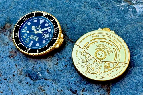 Navy Chief Seals Dive SUBMARINER Watch Challenge Coin NSW CPO DEVGRU CIA FBI USN - Picture 3 of 21