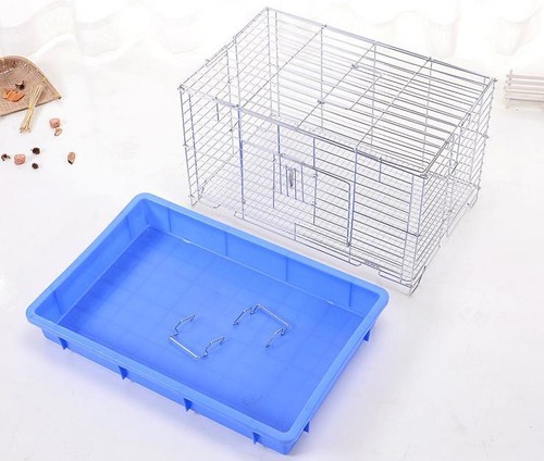 Image 141 - Pet Rabbit Bunny Hutch Ferret Guinea Pig Cage Run Chinchilla House Carrier Blue