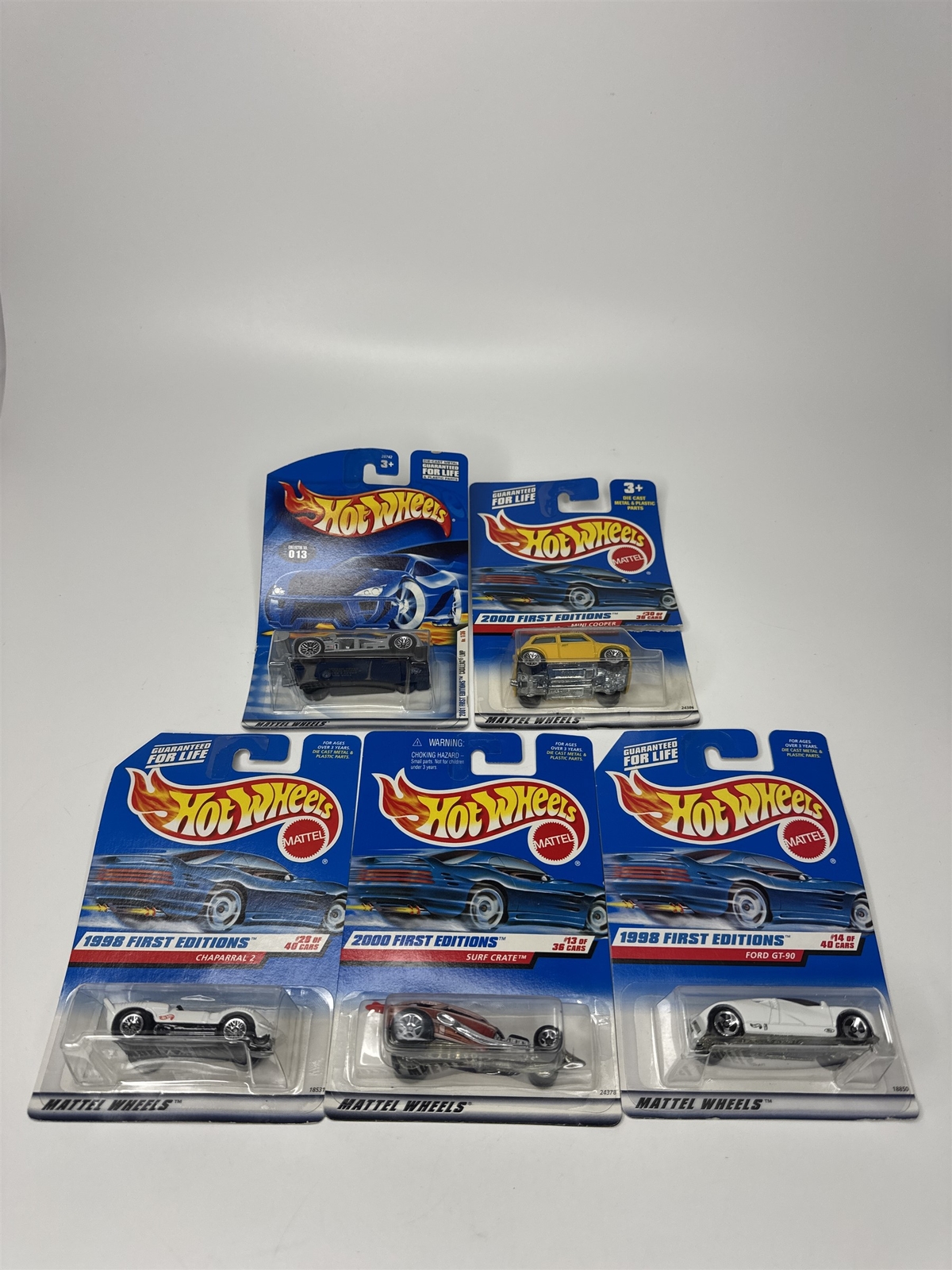 Lot of 5 Hot Wheels Mattel Wheels 1997-2000 Die Cast Metal Collectible Race Cars