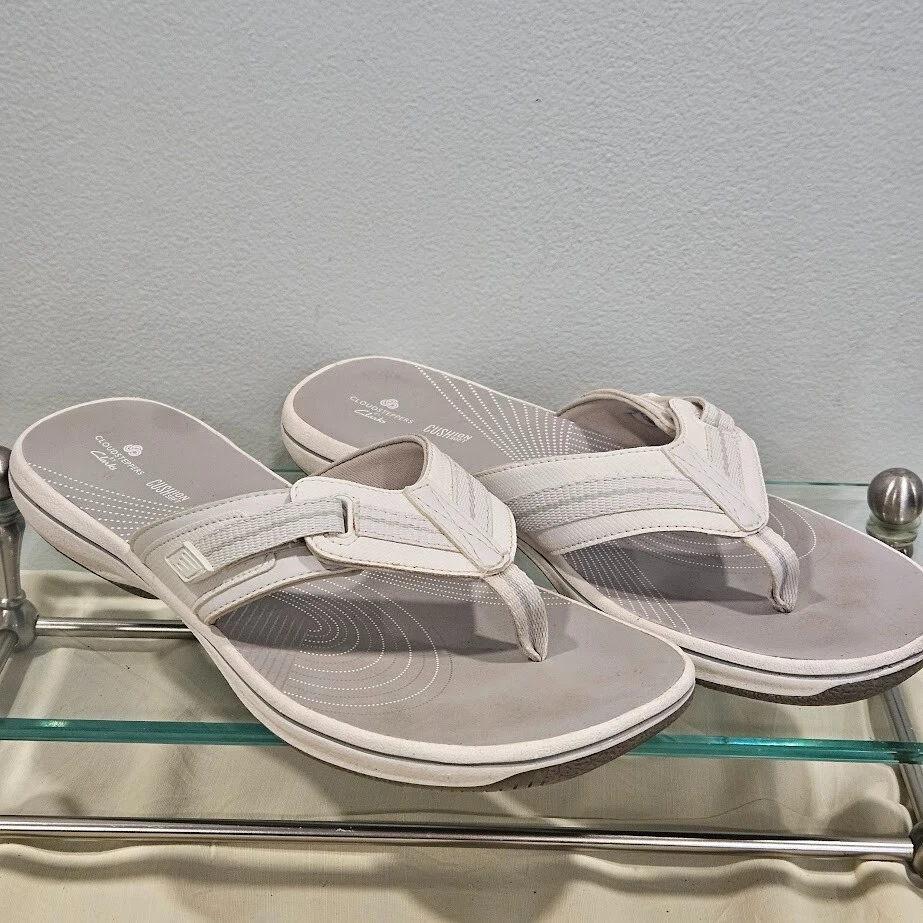 Infradito Clarks Cloud Steppers Breeze bianco mare taglia 10 M