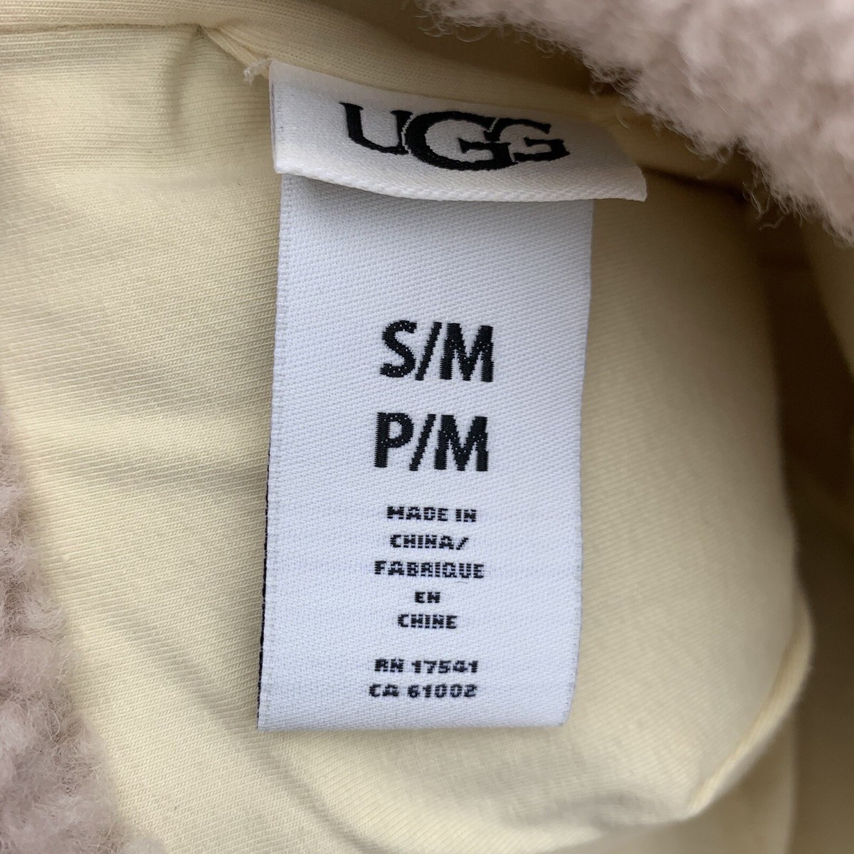 帽子 UGG W Curly Sheepskin Cuff Hat UGG CURLY SHEEPSKIN CUFF HAT WOMENS S/M APPLE BLOSSOM REAL