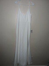 LULUS Infinite Glory Maxi Dress White Formal Wedding Party Gown Mermaid M