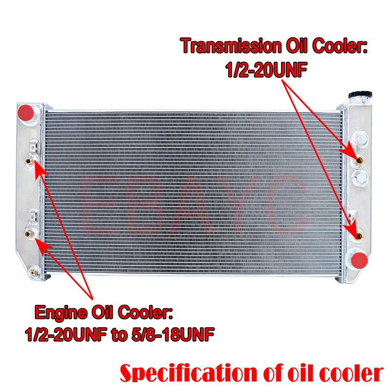 4 Row Radiator For 1982-91 Chevy Truck C/K C10 C20 C30 K2500 K3500 GMC 6.2L V8 Foto 2 de 4