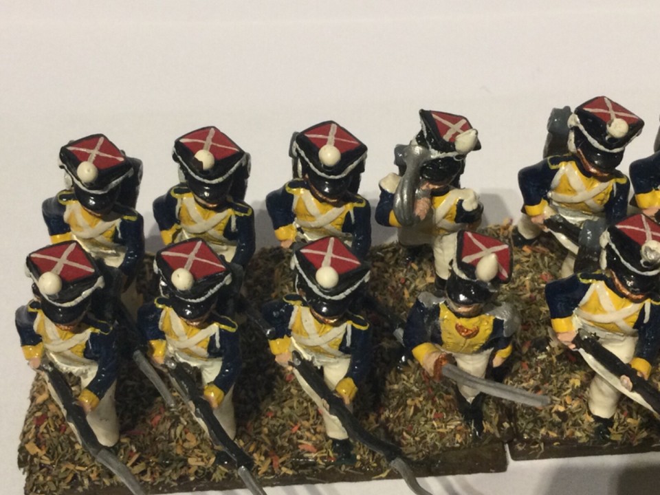 25mm metal Napoleonic Minifigs Polish battalion painted vintage