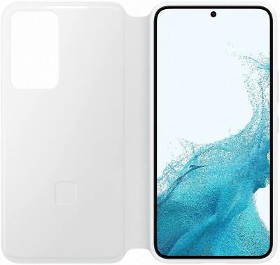 Official Samsung Clear Smart View Cover for Galaxy S22 - White - EF-ZS901CWEGEW
