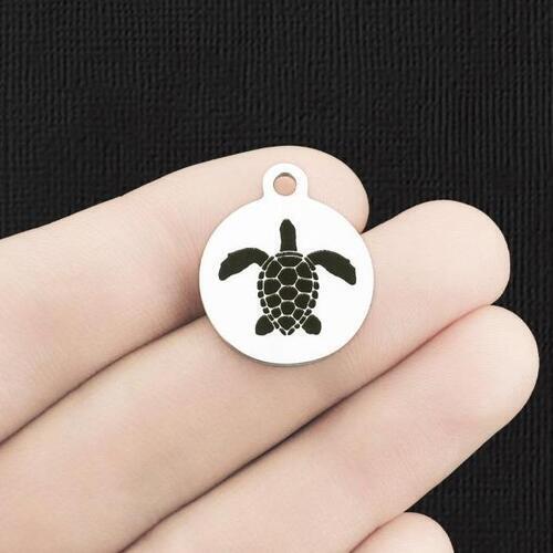 Turtle Stainless Steel Charms - BFS001-6244 - Picture 1 of 3