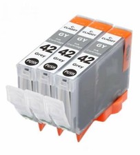 3 Pack Compatible ink Cartridges for Canon CLI-42 Inkjet PIXMA PRO-100 3 Gray 