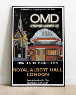 OMD Albert Hall 2022 Tour Poster - Live #1000