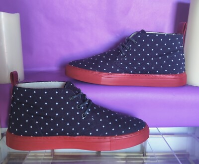 Del Toro Alto Sunbrella Leather Lined Dot High Top Chukka  display picture 2