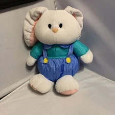 Easter Bunny Rabbit Stuffed Animal Toy Plush 1994 Gibson Greetings 11” nylon vtg
