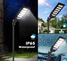 LAMPIONE STRADALE LED 200W PANNELLO SOLARE Fotovoltaico FARO Esterno Giardino