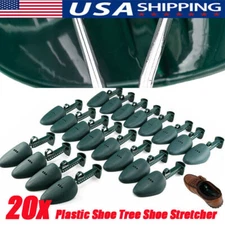 20PC Plastic Shoe Tree Adjustable Shoe Keepers Support Stretcher Expander Shaper