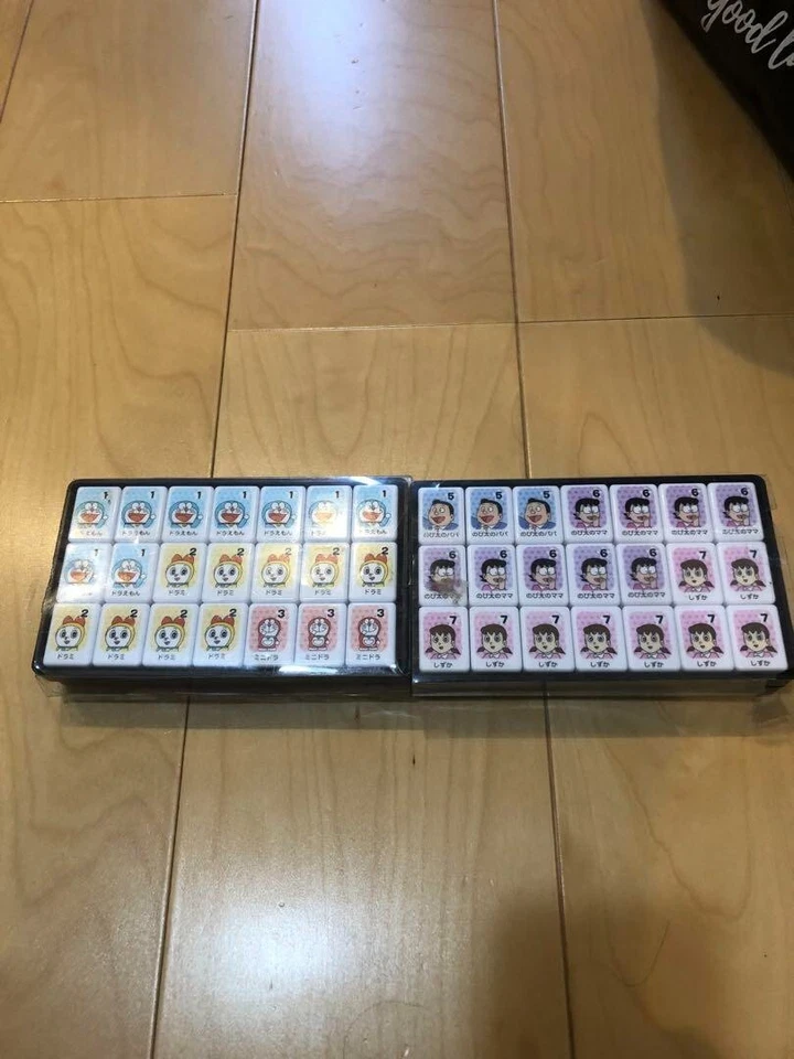 Anime Doraemon Mahjong Tile Set Multi-Color Plastic Character Game Pieces/ Japan - Image 3 of 3