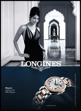 Aishwarya Rai 1-page clipping 2010 ad for Longines