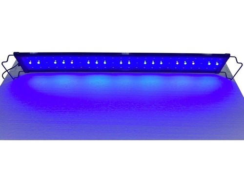 LAMPADA PLAFONIERA ACQUARIO 96 LED 120CM 120-140CM LUCE BIANCA BLU PESCI PIANTE - Foto 7 di 9