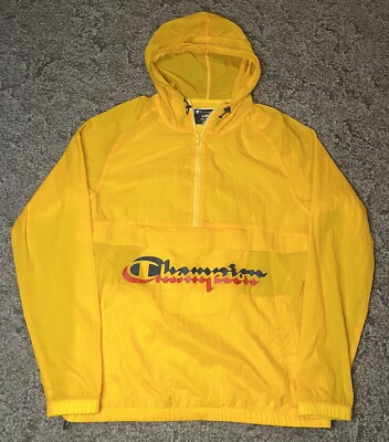 Champion Jacket Adult L Yellow Gold Stadium Gear Packable