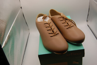 NIB So Danca Torrin TA05 Adult Vegan Oxford Lace Up Tap Shoe M Caramel 4 L