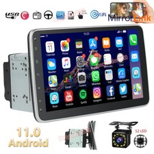 Double 2DIN Rotatable 10.1'' Android 11 4-Core Car Stereo Radio GPS 2 3GB Stereo