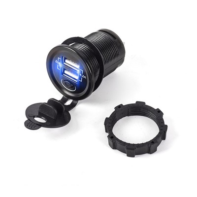 Dual USB Port Car Charger Fast Charging 5V 2.1+2.1A Voltage Design Waterproof